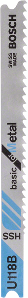 Pistosahanterä Bosch U 118 B Basic for Metal 3kpl