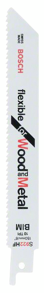 Puukkosahanterä Bosch S 922 HF Flexible for Wood and Metal 2kpl