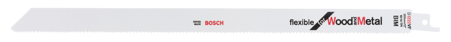 Puukkosahanterä Bosch S 1222 VF 300mm Flexible for Wood and Metal 5kpl