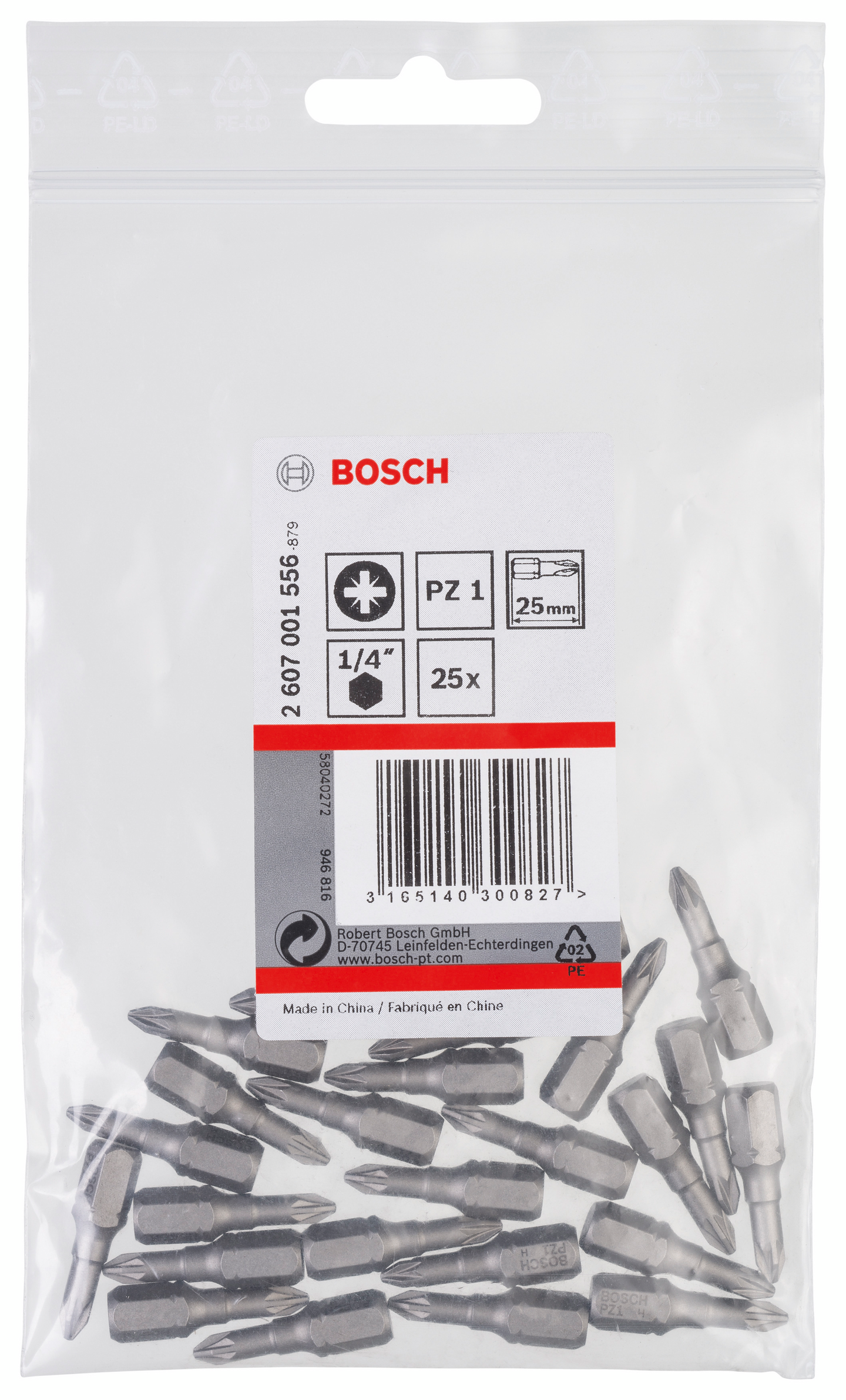 BITS BOSCH PZ1 25MM 25ST