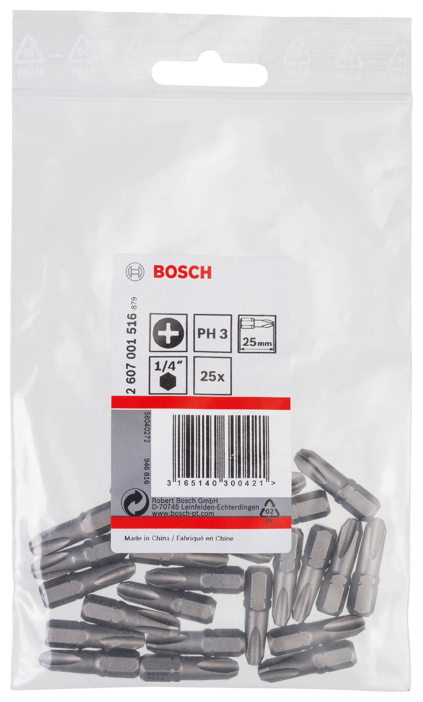 BITS BOSCH PH3 25MM 25ST