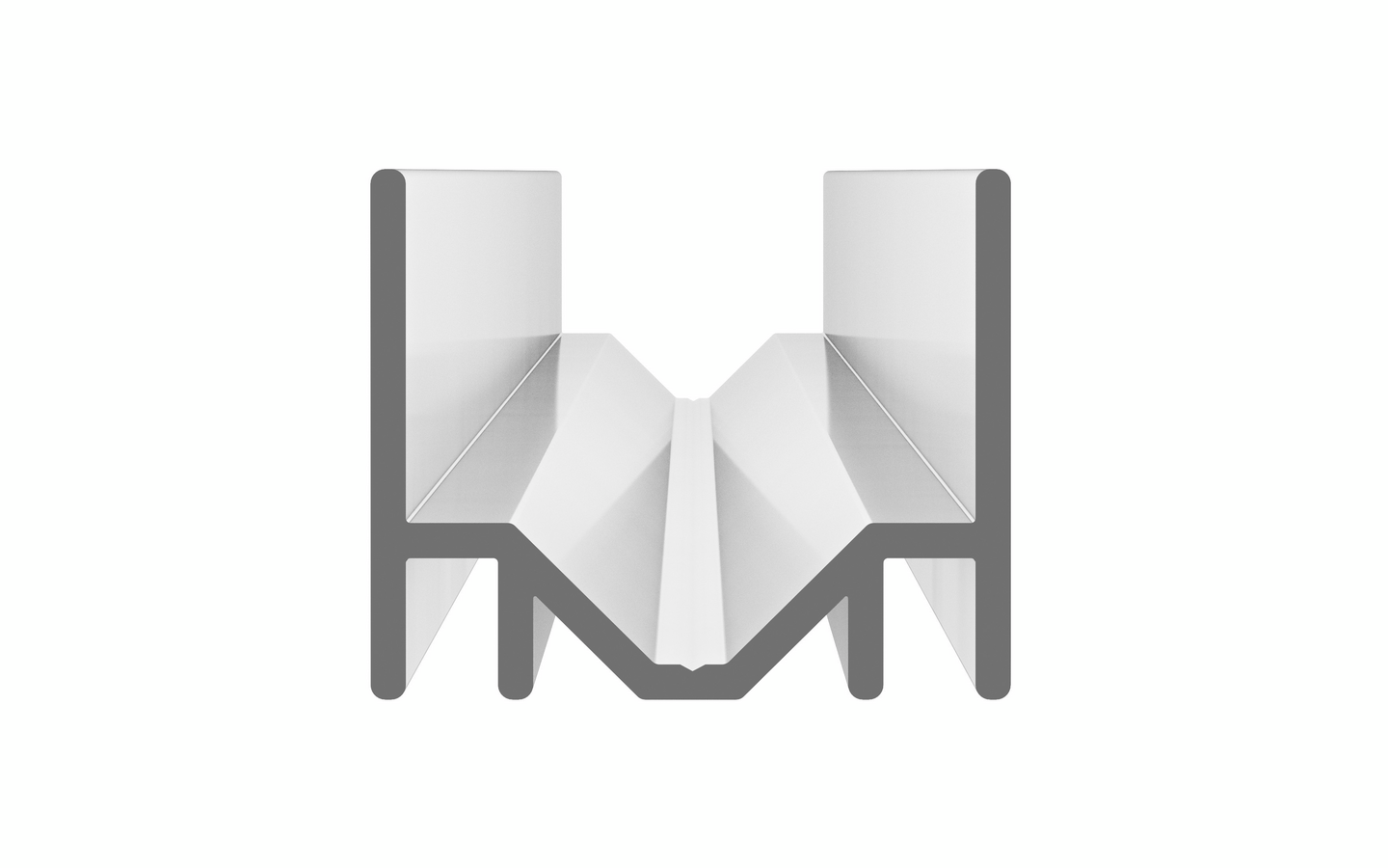 Seinäprofiili Cello Smart u-lista 198 metallia valkoinen