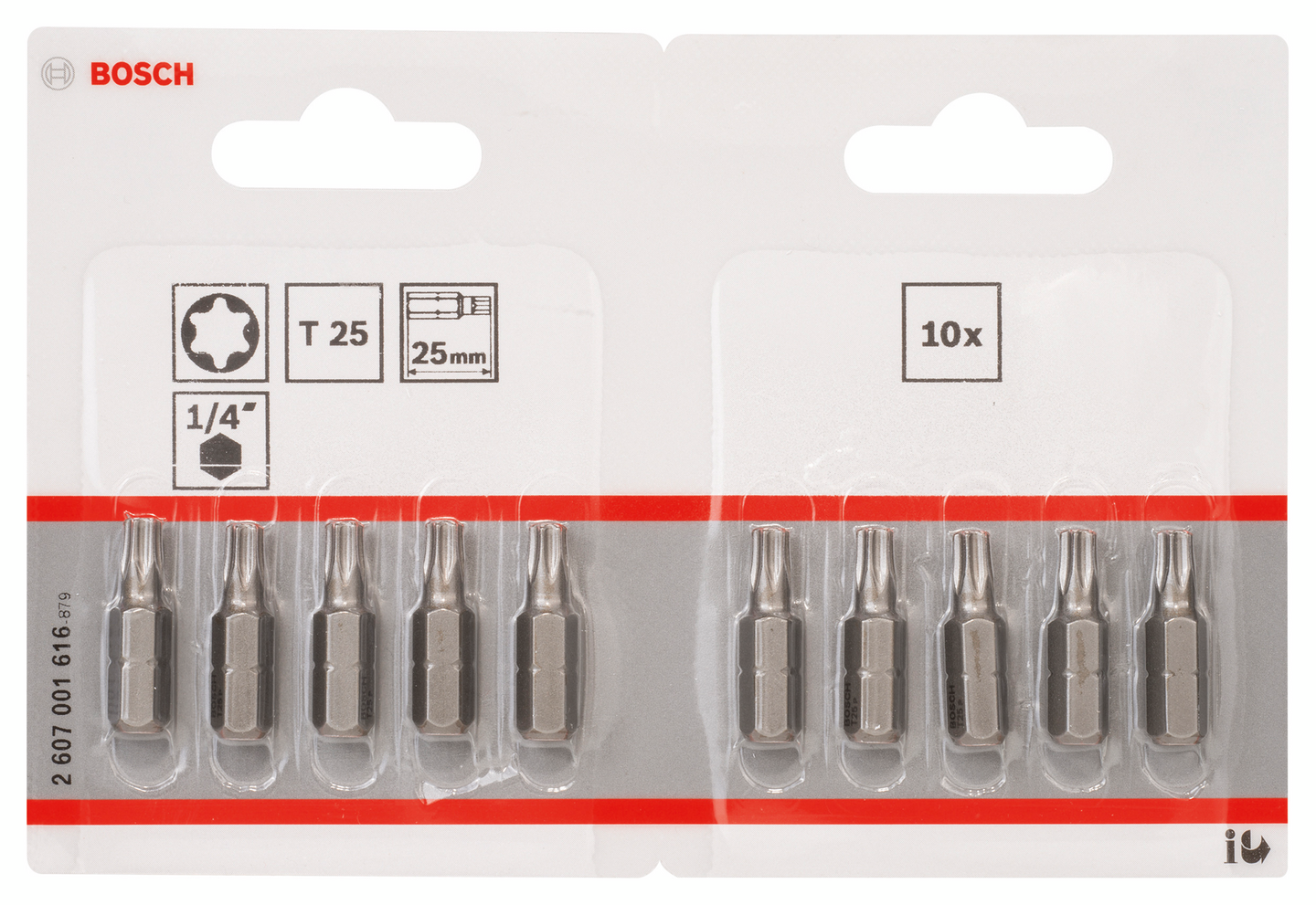 BITS BOSCH T25 25MM 10ST