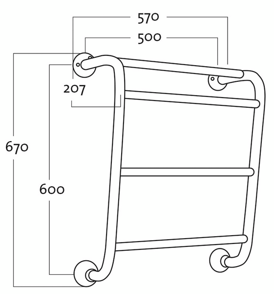 Pyyhekuivain REJ Design vesi Retro BT 564 kromi