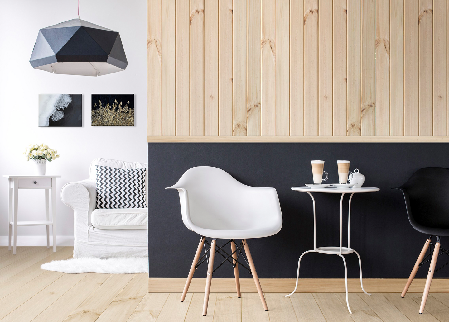 Sisustuspaneeli 15x95x3280 STP päätypontattu EM mänty valkolakattu 1,39m²