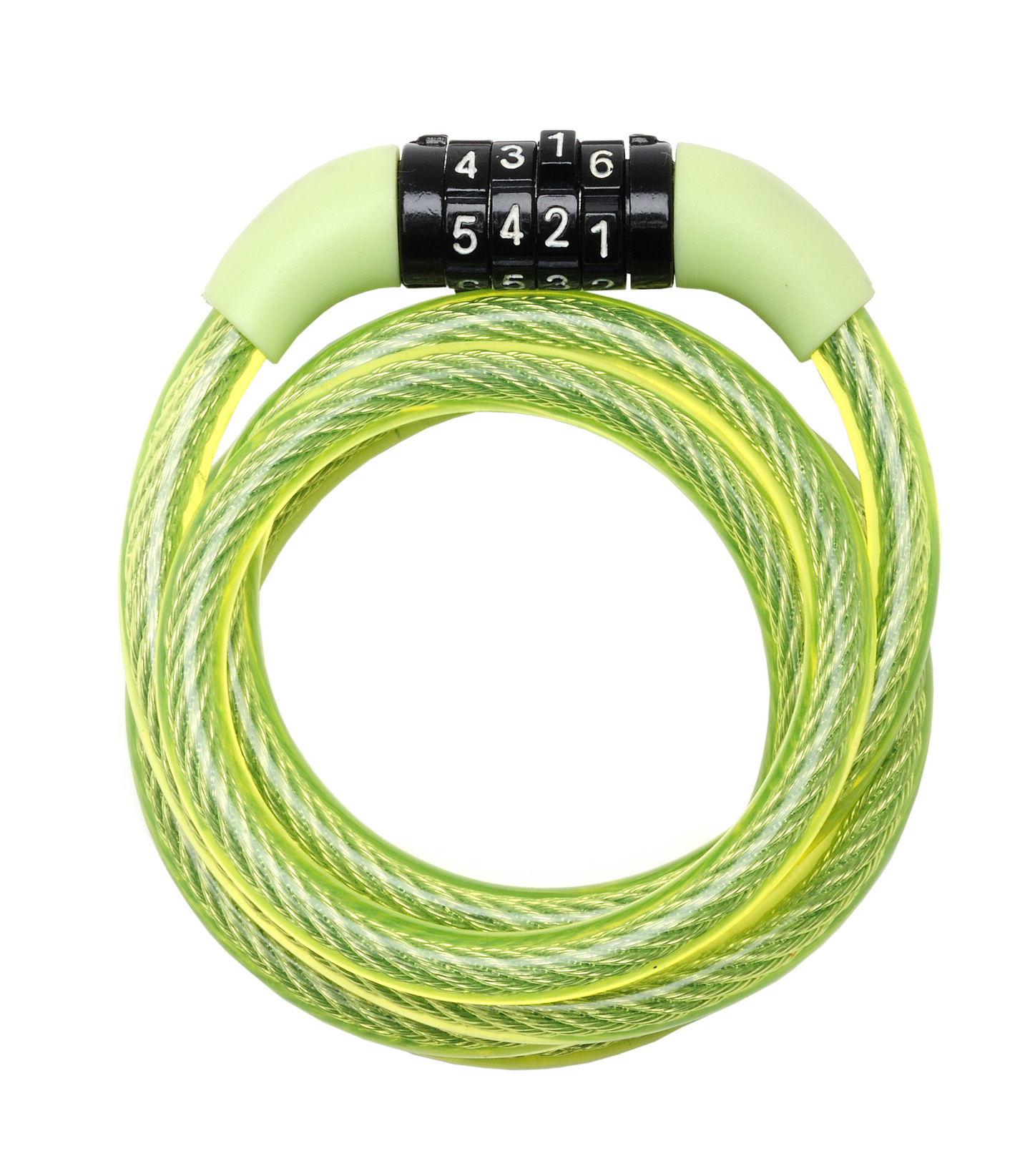 Vaijerilukko Masterlock koodilla sininen + vihreä 1,2m x 8mm numeroyhdistelmällä