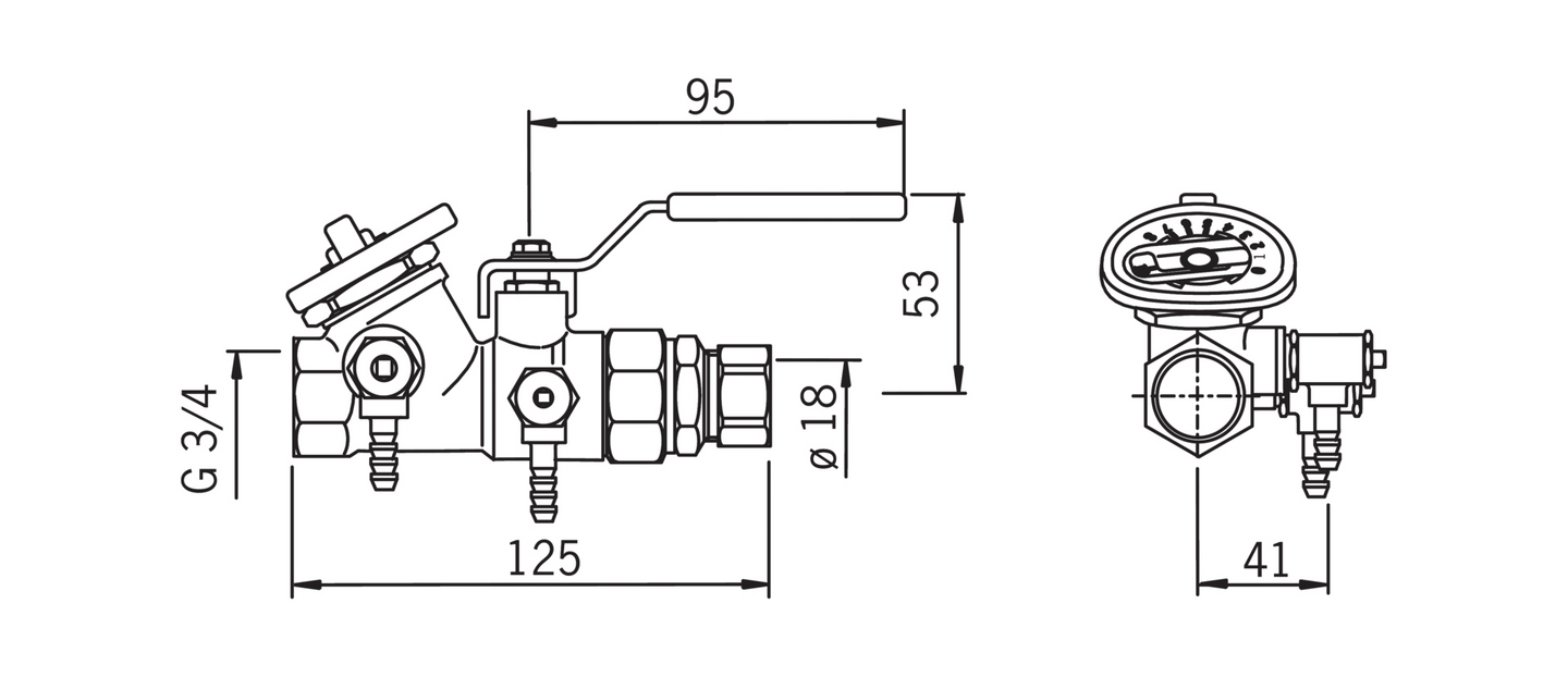 Pumpun säätöventtiili Oras dn20 3/4-1 411018