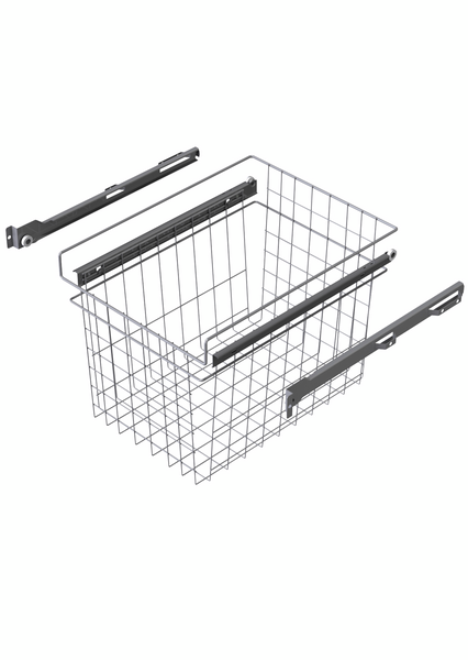 Rullakiskokori LM 601 337x440x320mm hopea