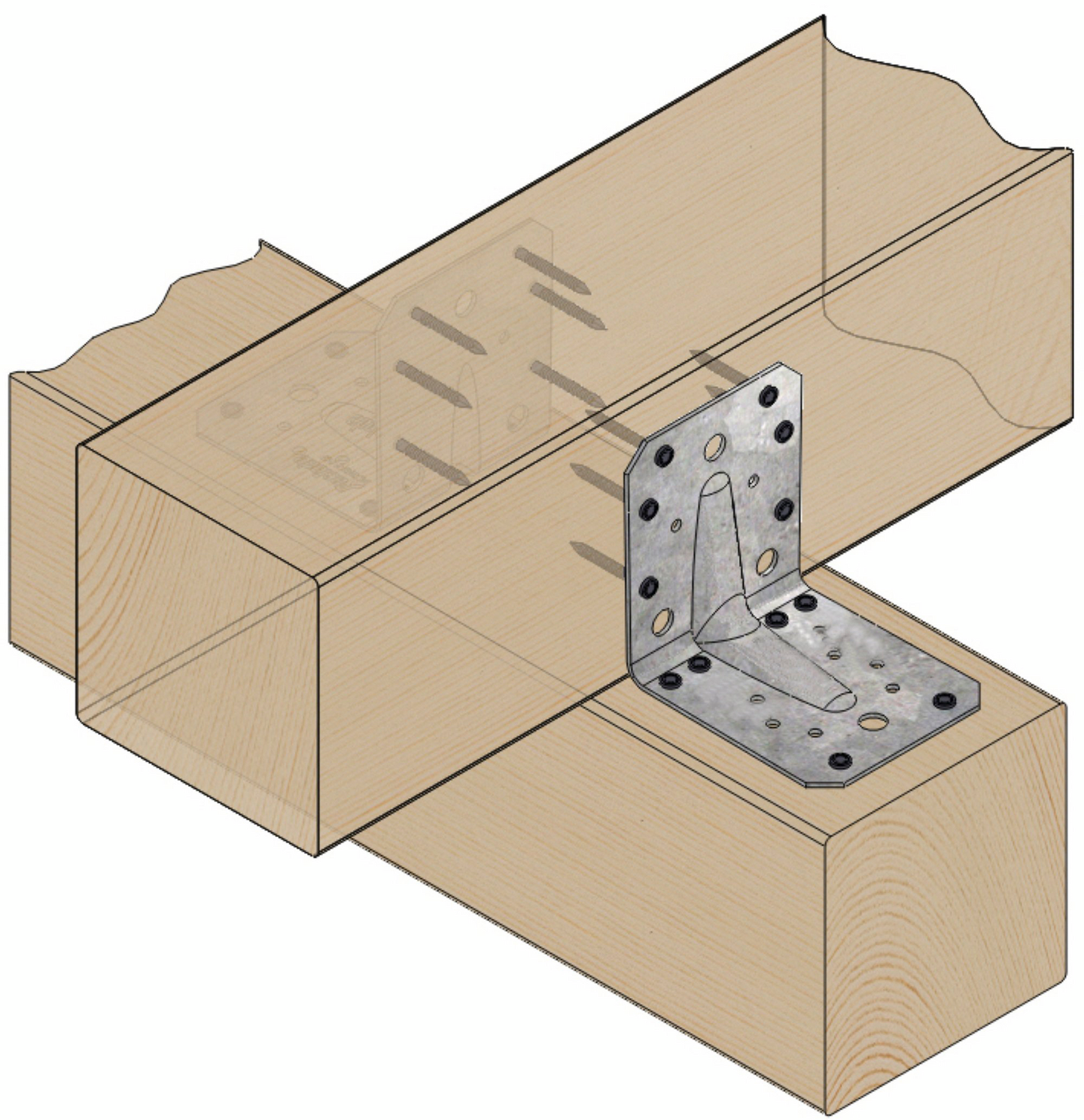 BYGGVINKEL PASLODE FÖRSTÄRKT 90X105X105X3MM