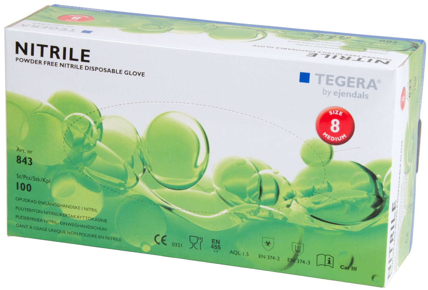 Kertakäyttökäsineet TEGERA 843 nitriili liila 100kpl