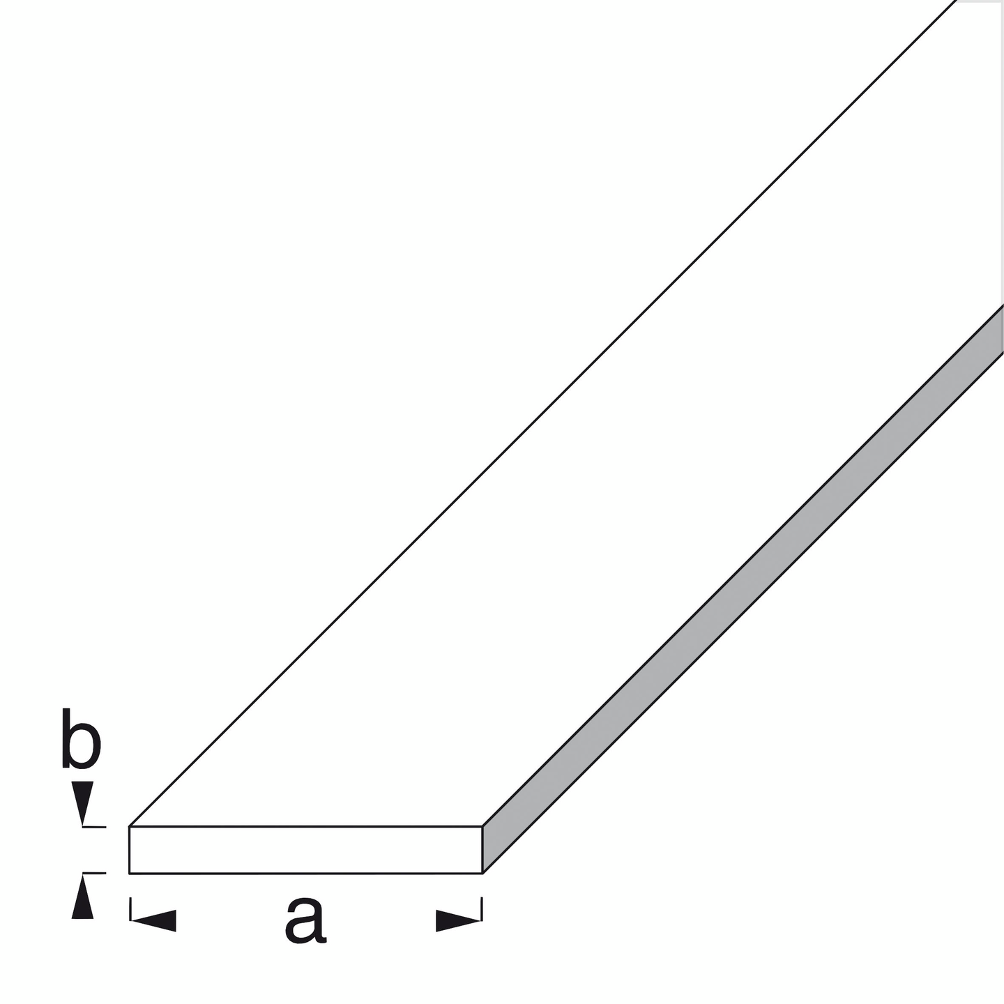 Lattarauta Alfer 35x6 teräs 1m