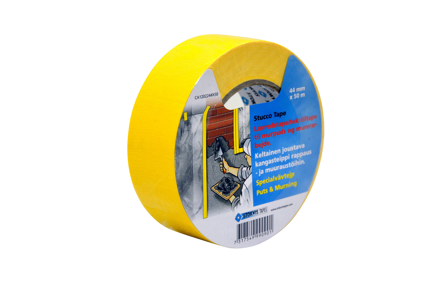 Kangasteippi Stokvis Stucco Keltainen 44mmx50m CA12022