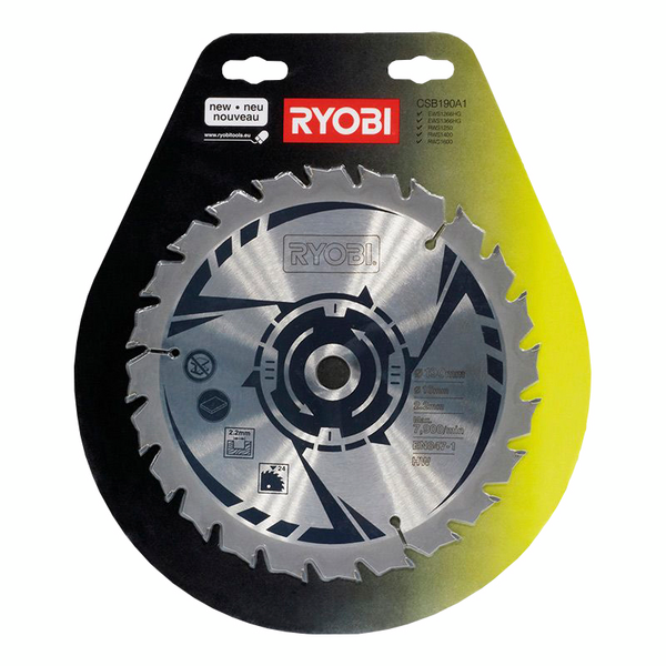 Pyörösahanterä Ryobi CSB190A1 190mm puulle