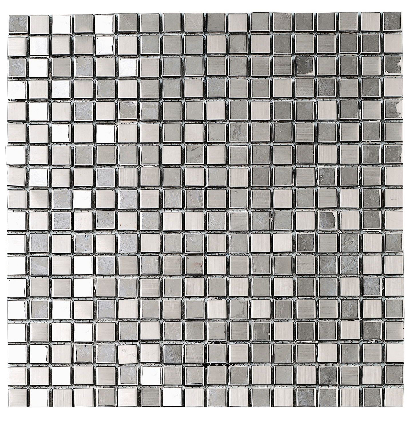 Mosaiikki Metallic Silver 30x30 hopea