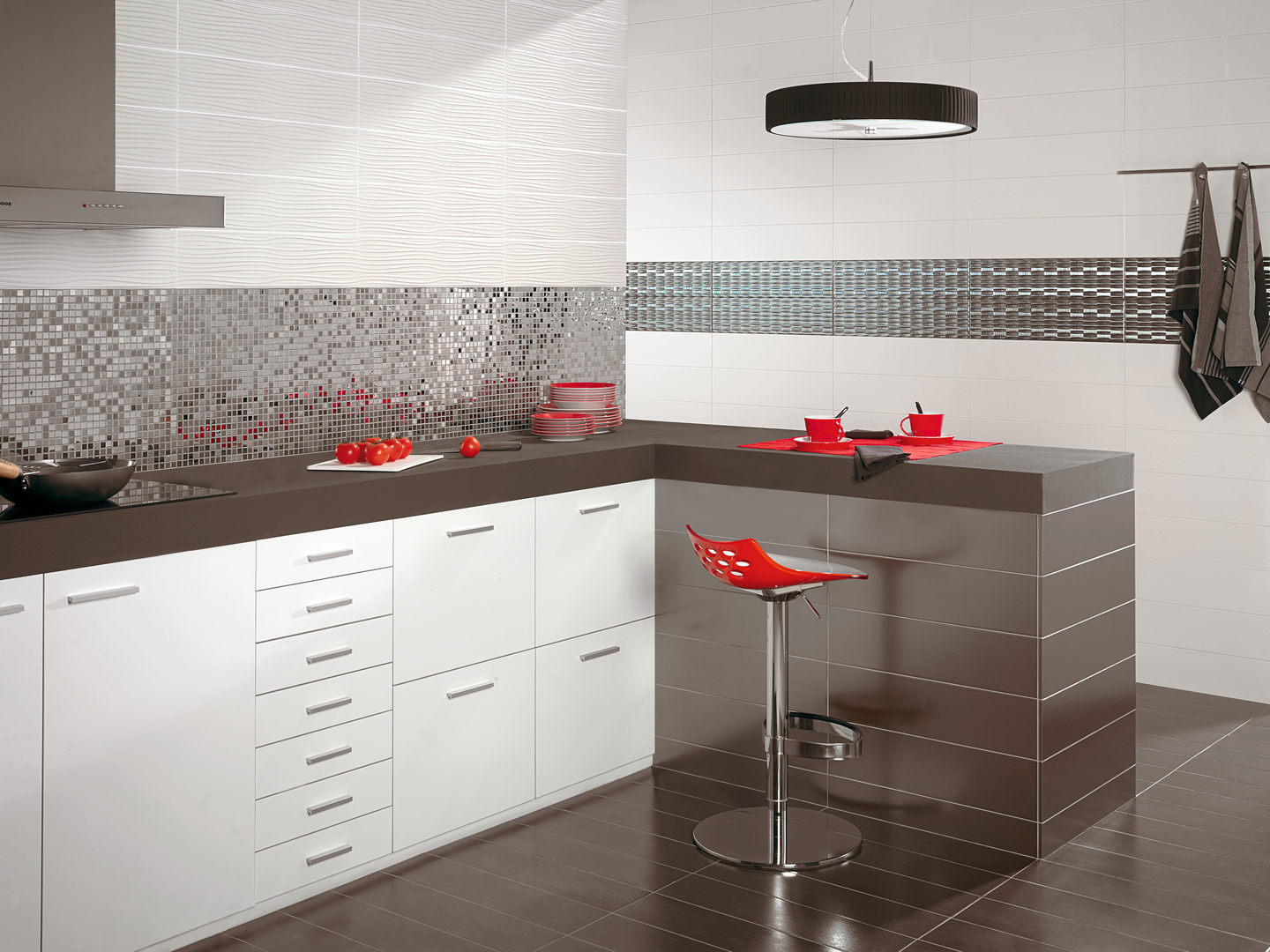 Mosaiikki Metallic Silver 30x30 hopea