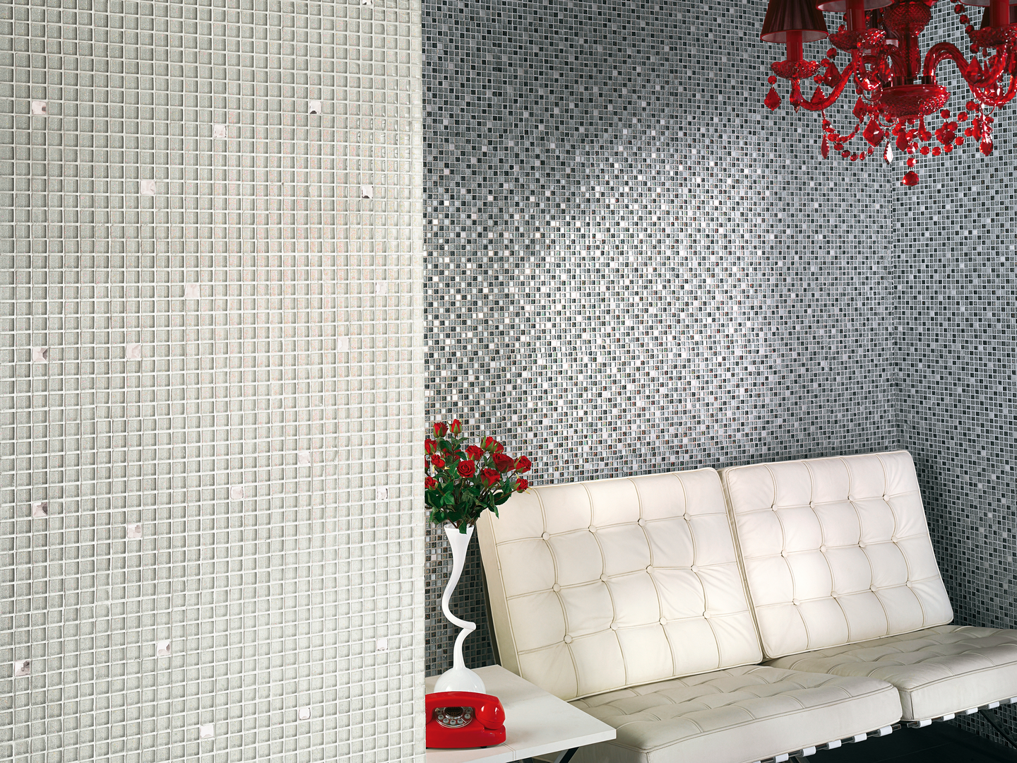 Mosaiikki Pleyades 30x30 musta-hopea