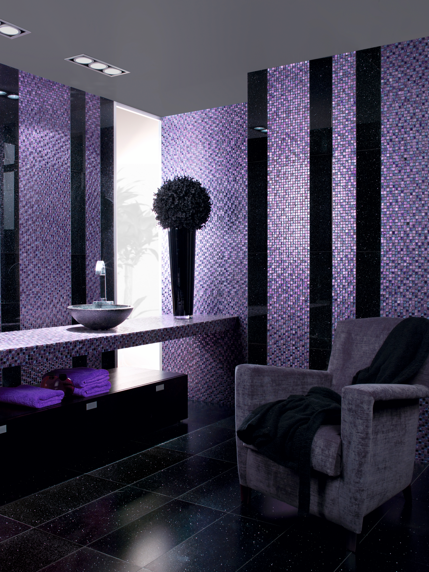 Mosaiikki Nayade 30x30 violetti