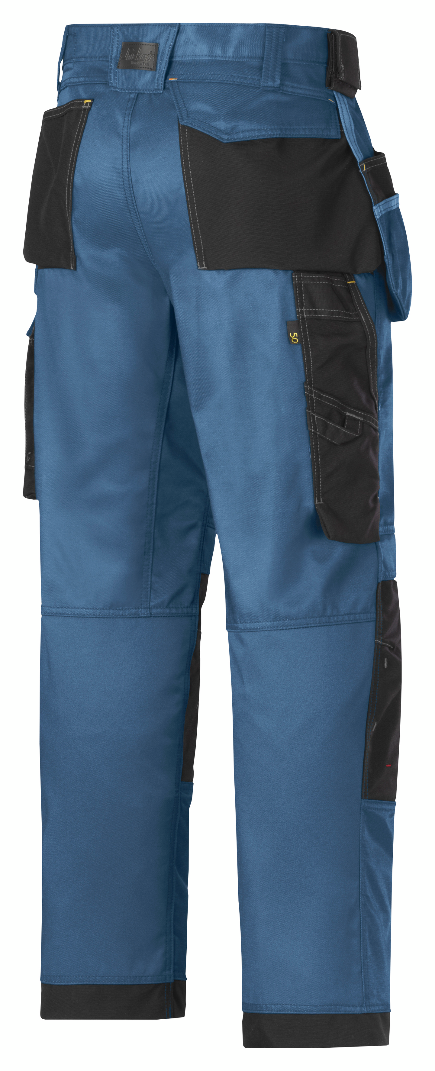 Työhousut Snickers 3212-1704 DuraTwill riipputaskut sininen/musta