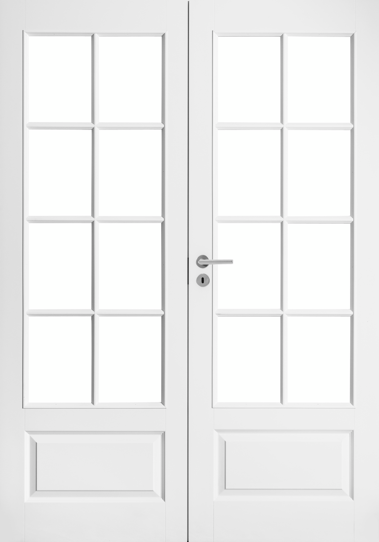 Sisäovi Swedoor Style 42 kevytpeiliovi kiinteä valk. kirkas lasi