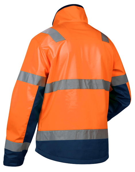 Softshell-takki Blåkläder Hi-Vis 490025175389 oranssi-tummansininen