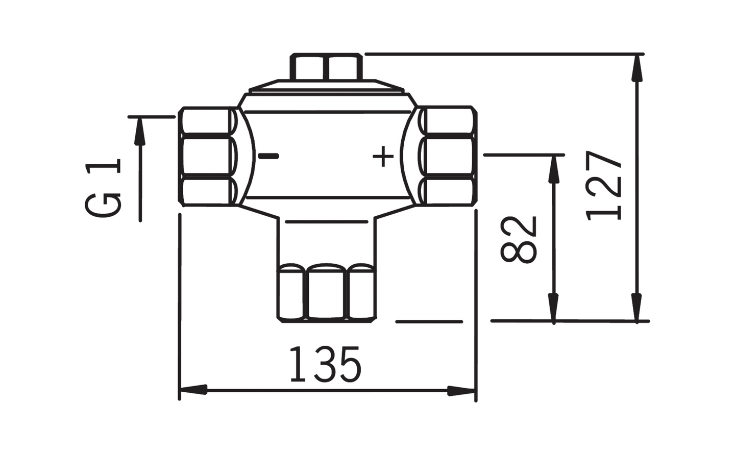 Sekoitusventtiili Oras dn25 57° 421025