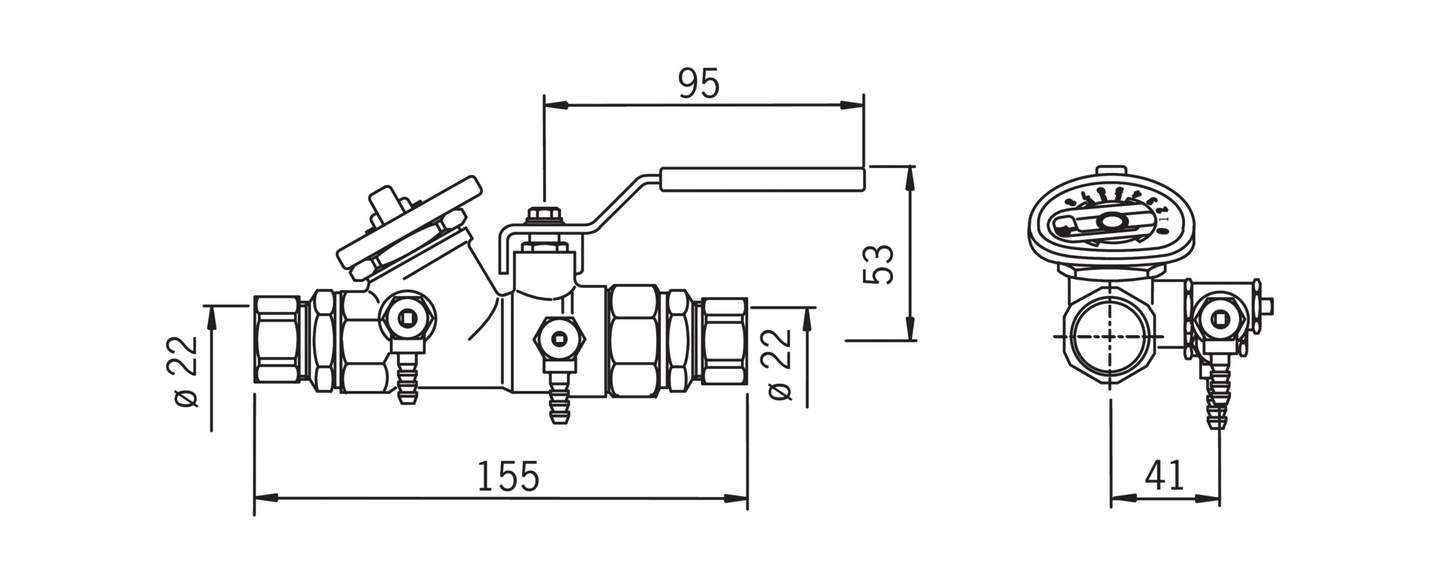 Linjasäätöventtiili Oras Osymax CU 22 412022