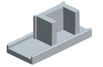 Päätysuoja 6400-kisko 2kpl/IP valkoinen