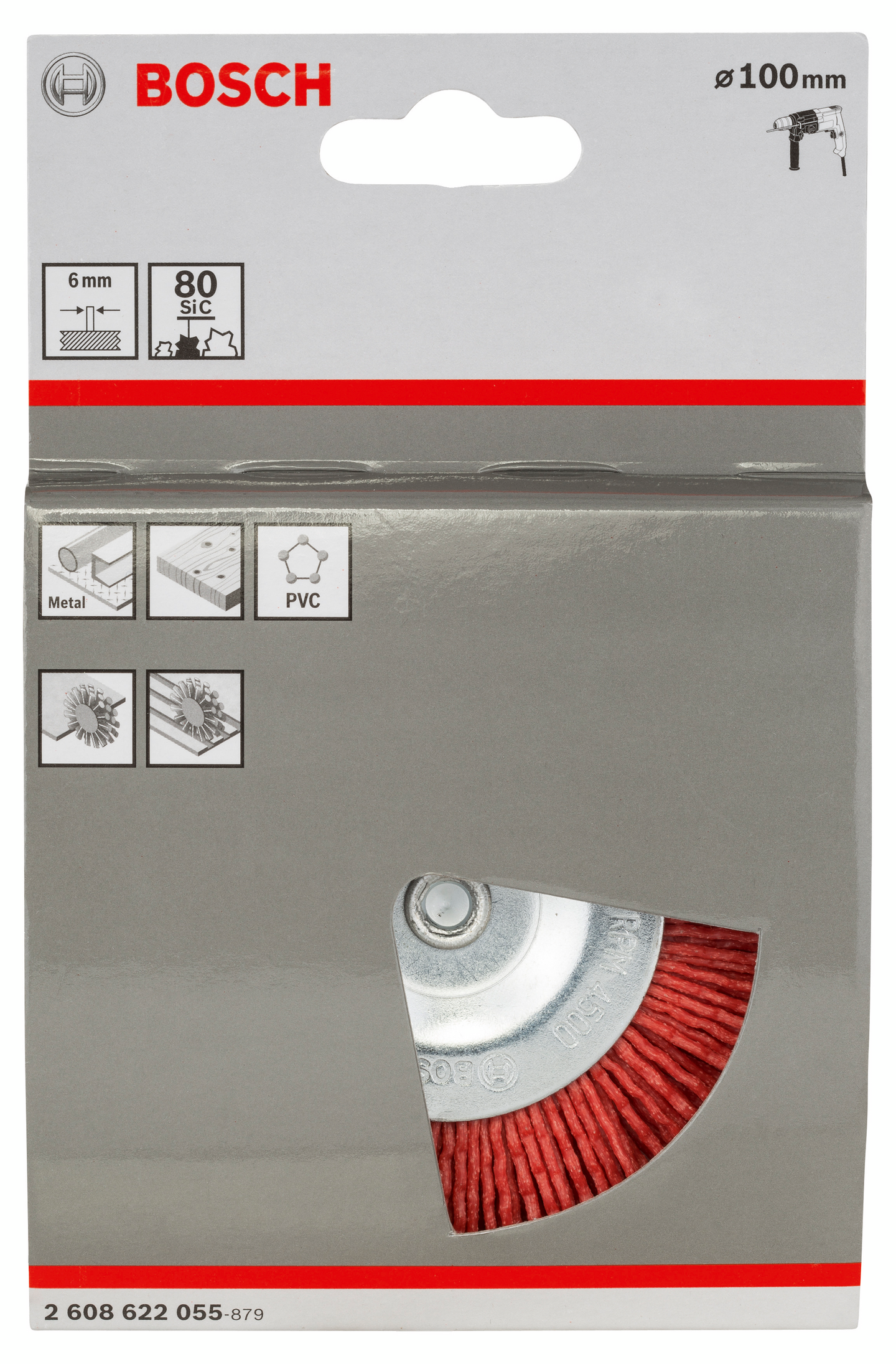 Laikkaharja Bosch 6mm 100x1,1mm nailon