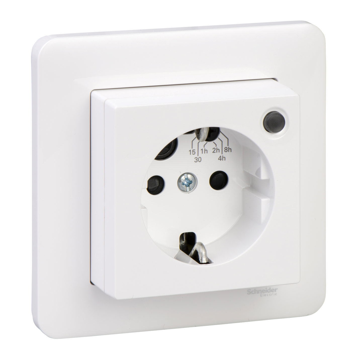 Ajastin Schneider Electric Exxact pistorasiaan 1-osainen valkoinen