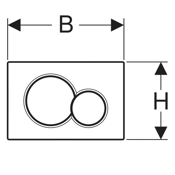 Huuhtelupainike Geberit Sigma01 valkoinen korkea