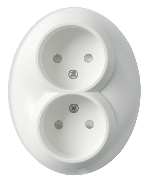 Pistorasia Schneider Electric Renova 2-osainen maadoittamaton valkoinen