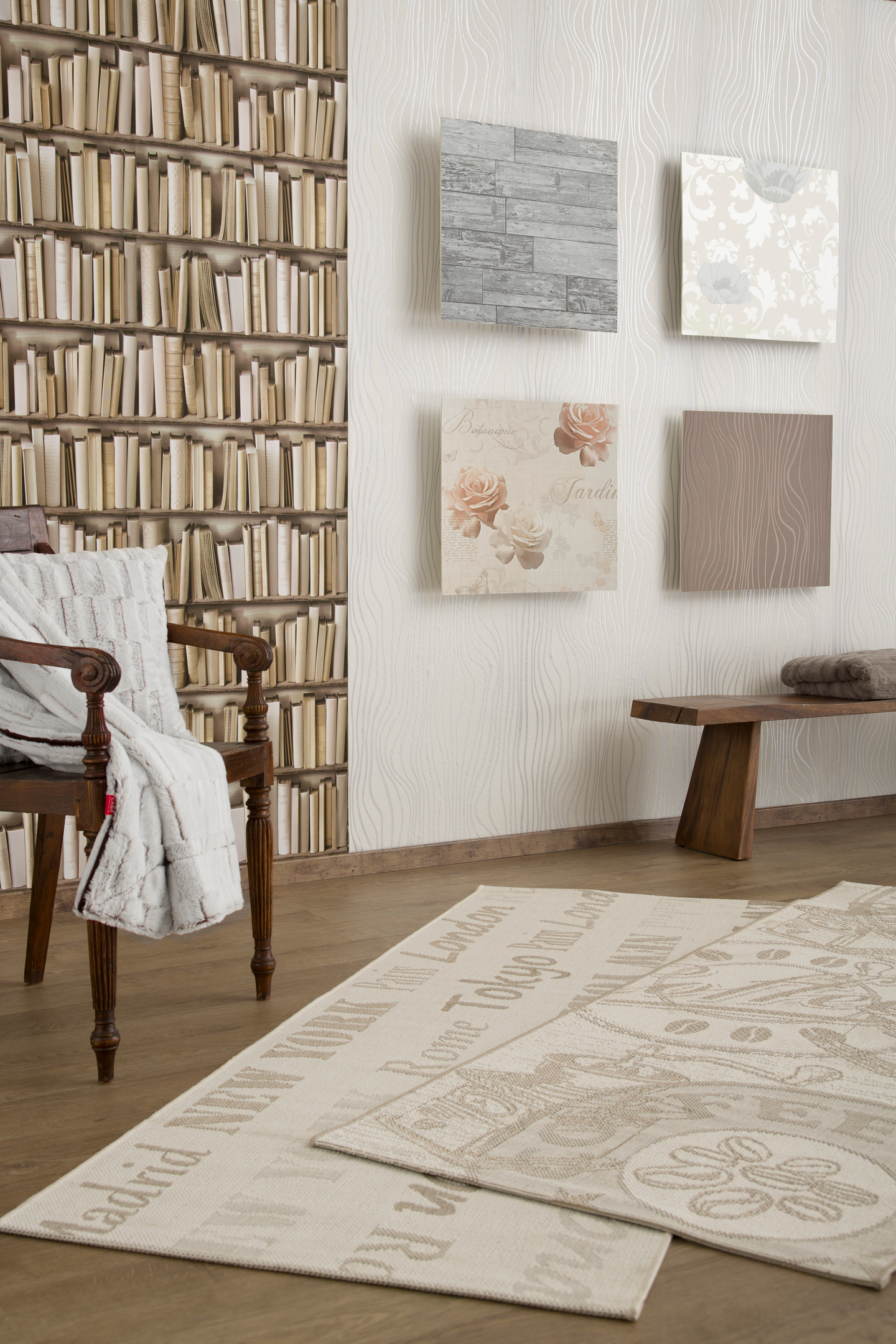 Käytävämatto Kahvimylly 80x200cm luonnonvalkoinen