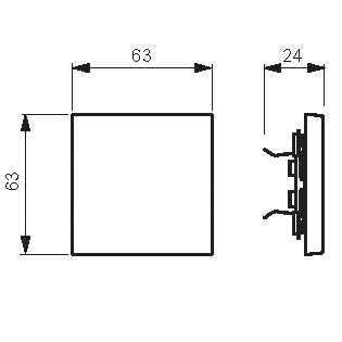 Kytkimen vipu ABB Impressivo 1786-84P 1-osainen valkoinen