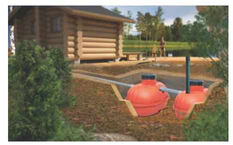 Maapuhdistamon nousuputki Uponor 315 tiivisteillä