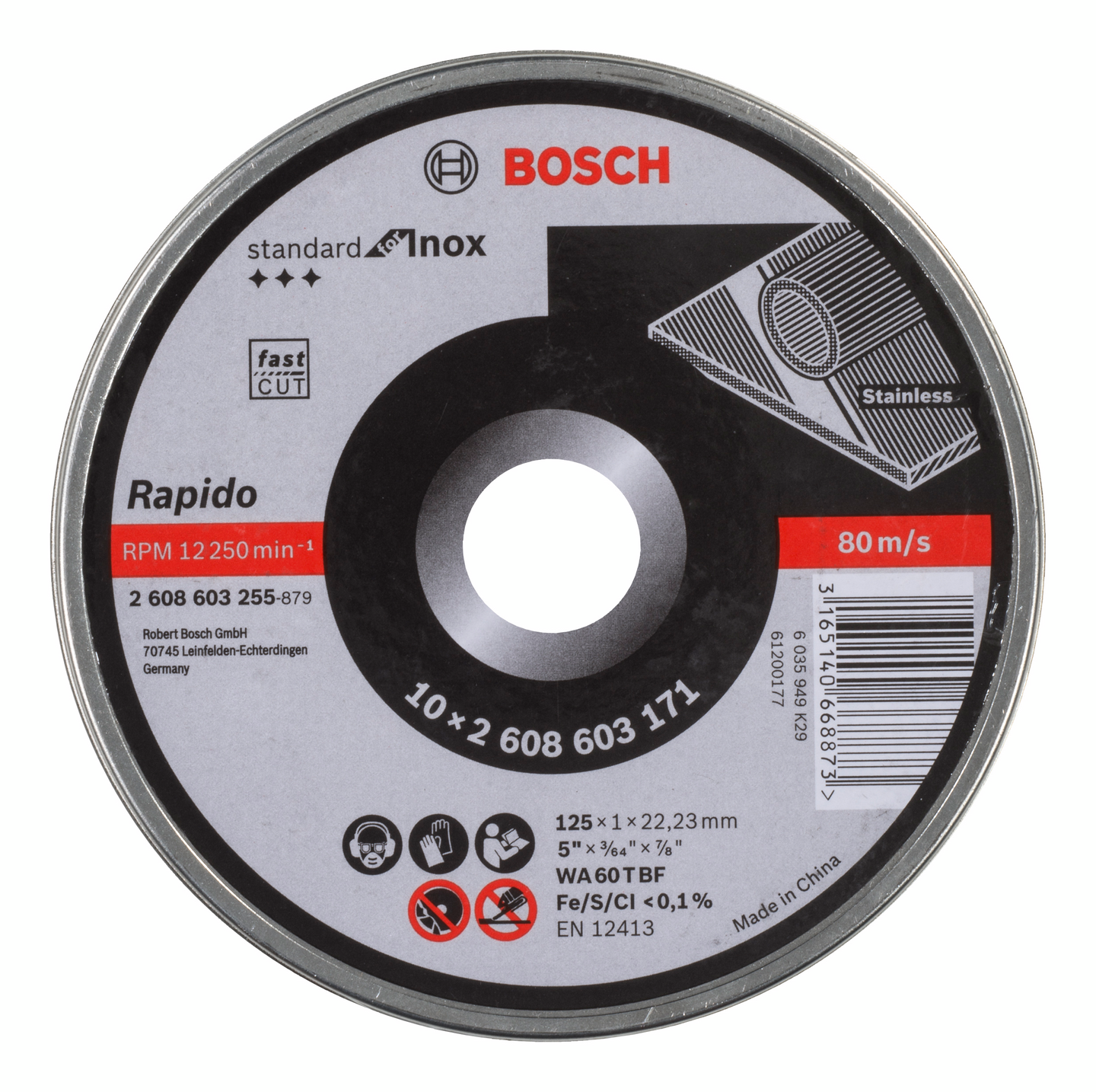 Katkaisulaikka Bosch Inox 125x1mm 10kpl Standard