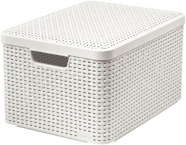 Säilytyskori Curver style L-V2 + kansi luonnonvalkoinen