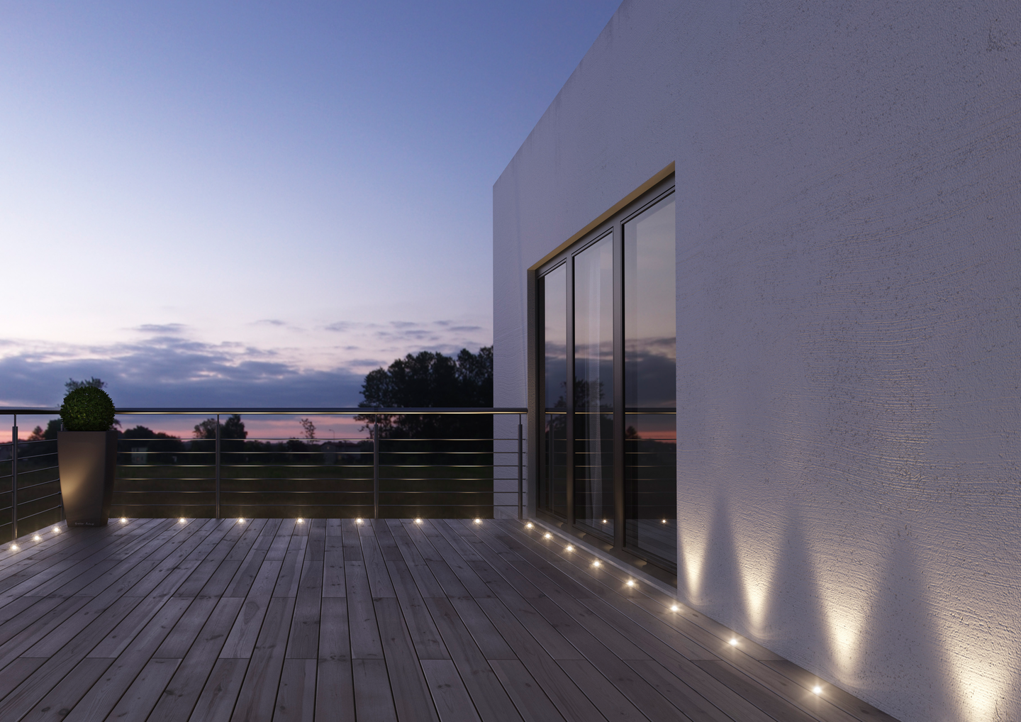 Led-ulkovalaisinsarja Osram Noxlite Garden Spot 9x0,5W