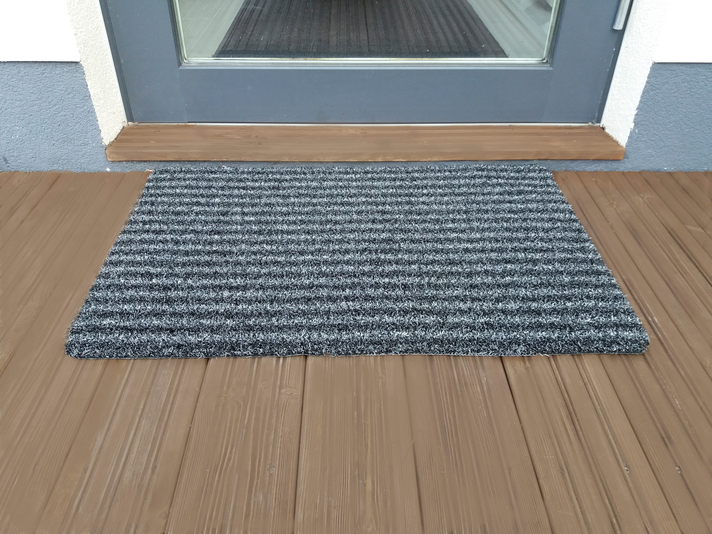 Ulkomatto Kurastoppari 50x75cm antrasiitti/raita