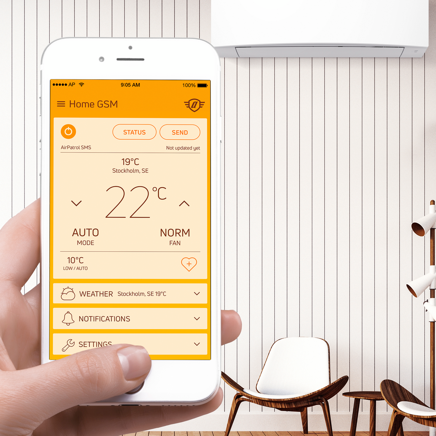 Etäohjain AirPatrol Nordic ilmalämpöpumppuun