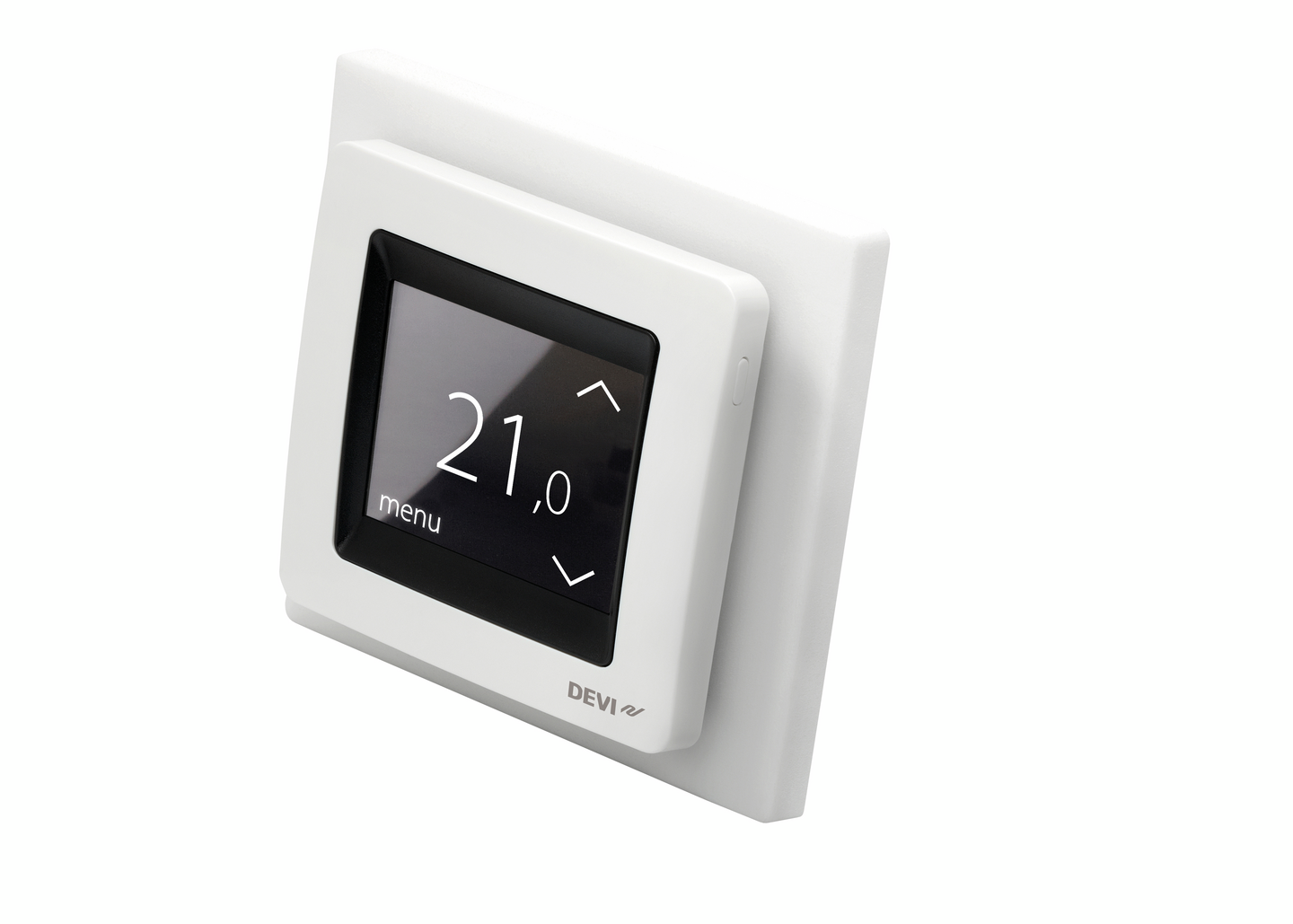 Yhdistelmätermostaatti Devireg kosketusnäyttö 16A valkoinen