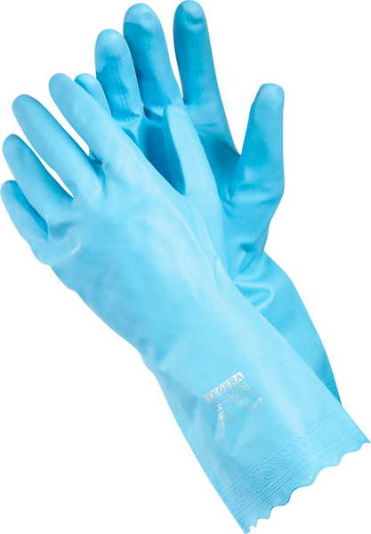 Suojakäsineet TEGERA 8180 vinyyli sininen