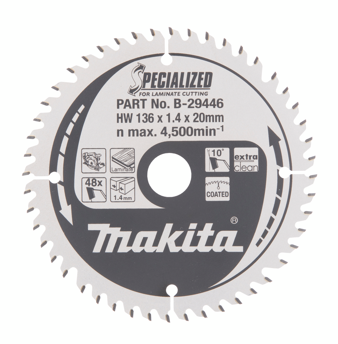Pyörösahanterä Makita 136x20x1,4mm Z-48 B-29446