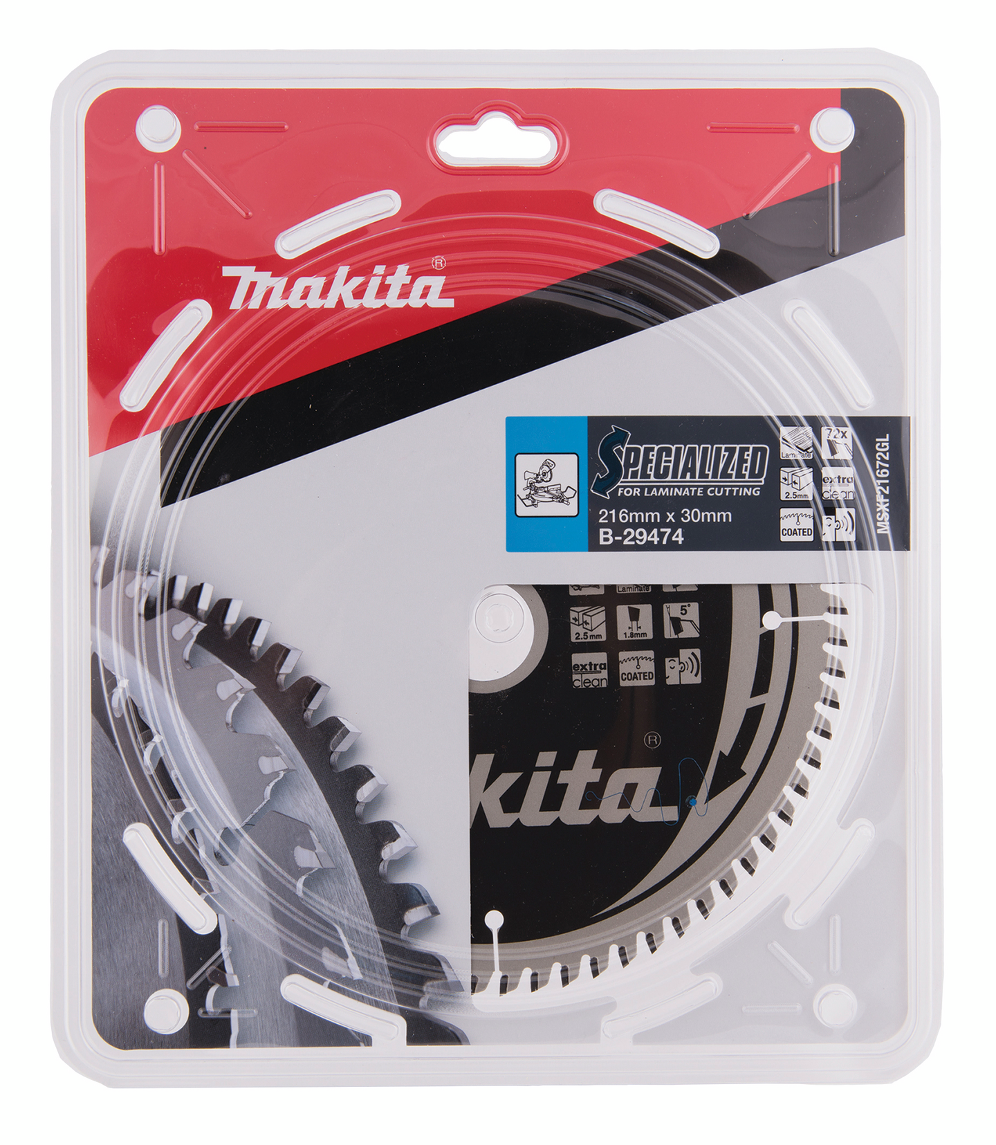 Pyörösahanterä Makita 216x30x2,5mm Z-72 B-29474