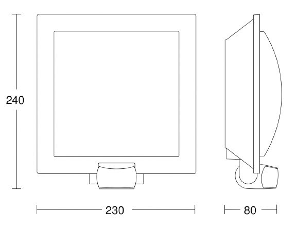 Tunnistinvalaisin STEINEL L20s 60W/E27 teräs