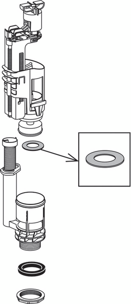 Pohjaventtiilin tiiviste Gustavsberg T II/T I/K