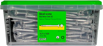 BYGGSKRUV ESSVE HEX UTV 6,5X55 100ST