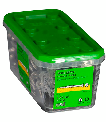 BYGGSKRUV ESSVE HEX UTV 6,5X55 100ST