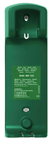 Seinäteline Cederroth silmänhuuhtelupullolle