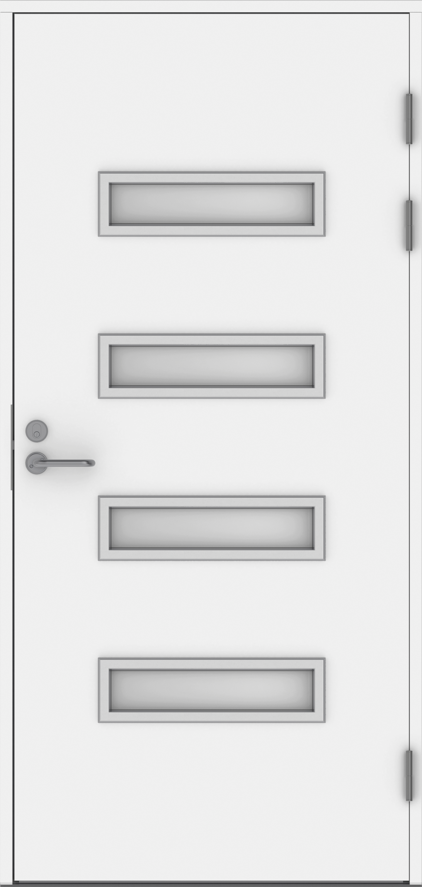 Ulko-ovi Swedoor Function F2090W53 valkoinen satiinilasi
