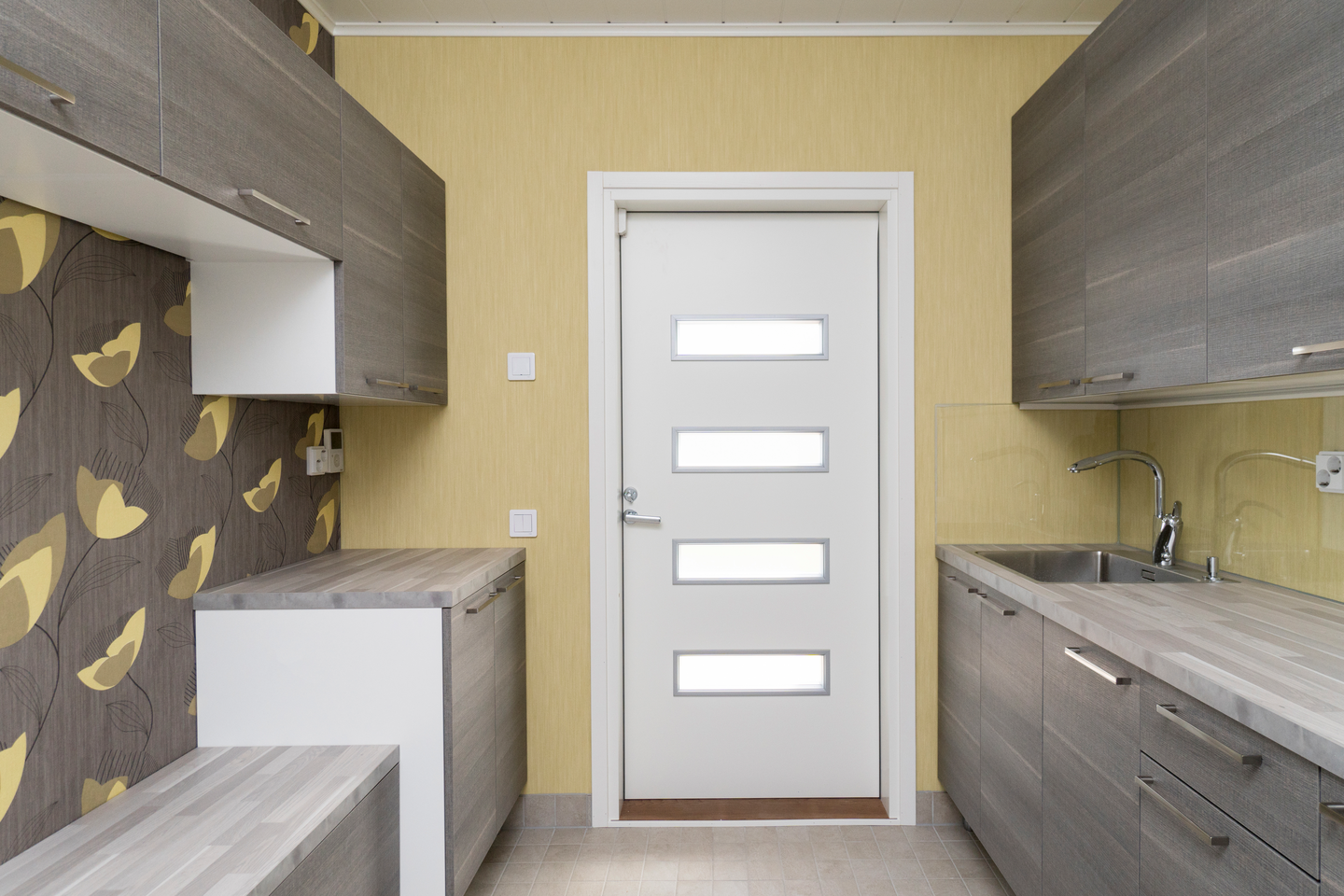 Ulko-ovi Swedoor Function F2090W53 valkoinen satiinilasi